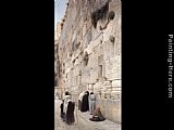 Famous Jerusalem Paintings - Lament of the Faithful at the Wailing Wall, Jerusalem